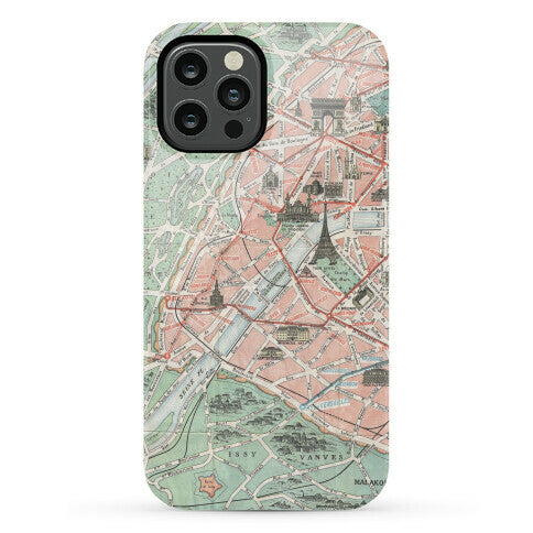 Vintage Paris Map Phone Case